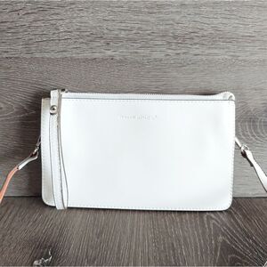 DAVID JONES Women's Synthetic Leather Crossbody Wristlet Clutch with Wrist Strap